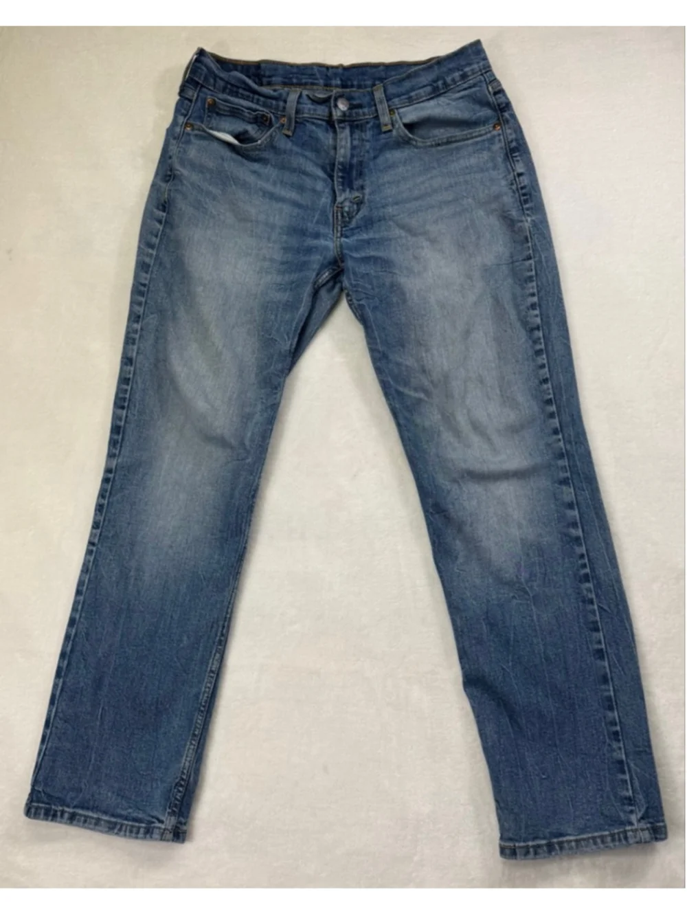 Men's Levi's 514 31x30 Blue Straight Jeans Light Wash